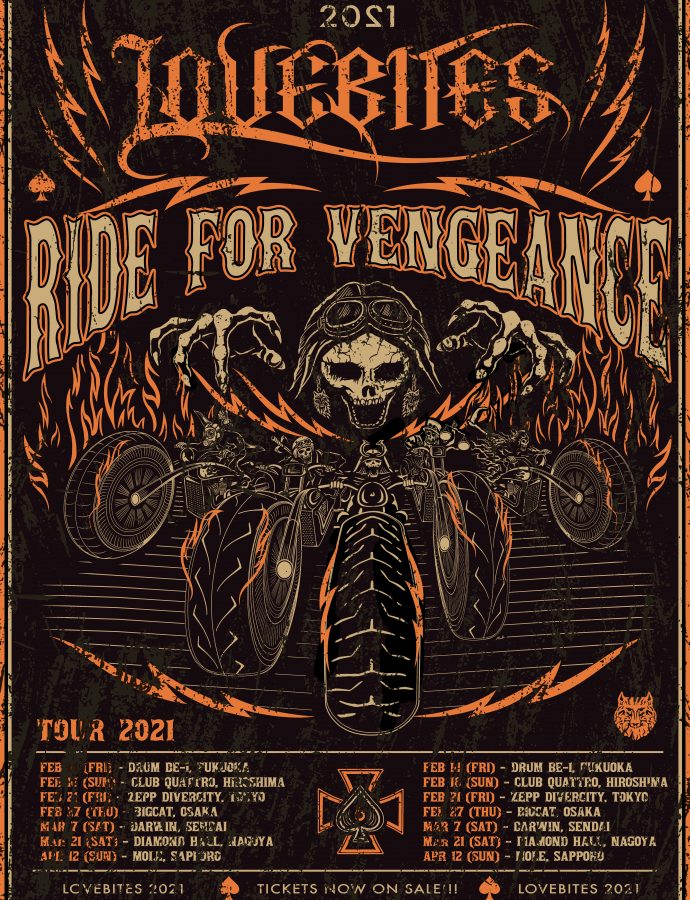 LOVEBITES | Ride for Vengeance Unofficial Art Tour Poster